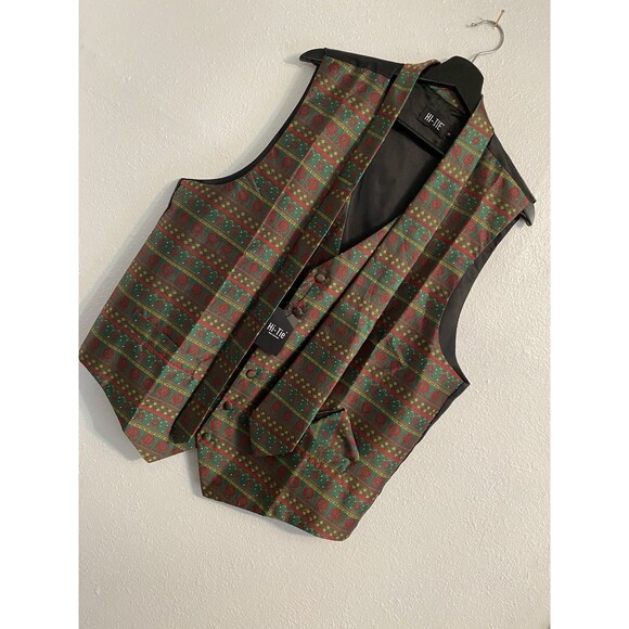 Hi Tie Other - NWT 4 Pc Hi Tie XL Holiday Christmas Vest, Tie, Cuff Links, Handkerchief C6